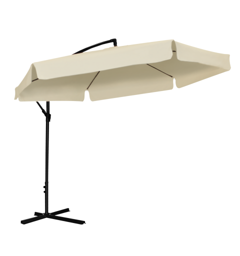 Parasol ogrodowy na wisięgniku - 6 paneli - beżowy