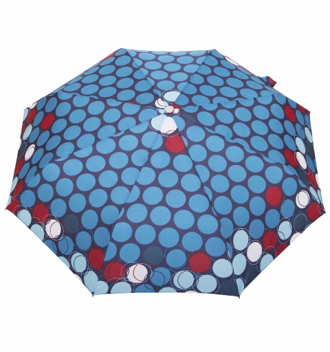 Click'Click auto Open & Close windproof Umbrella - Blue dot