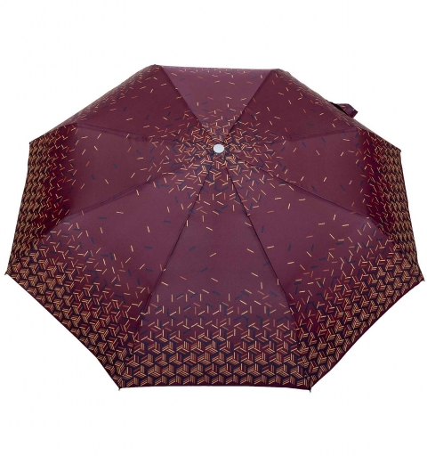 Click'Click II auto Open & Close windproof Umbrella - burgundy Sticks