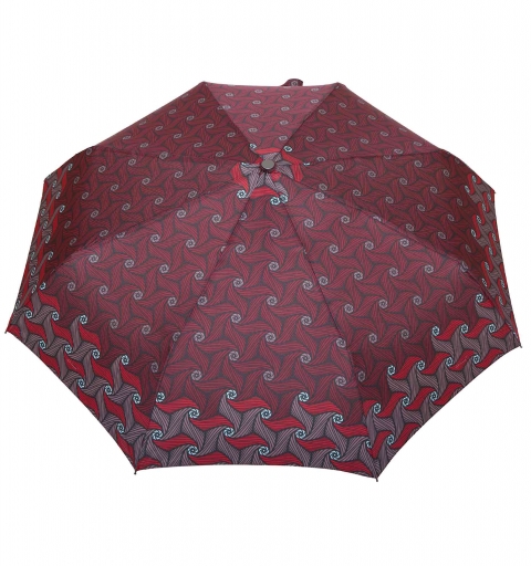 Carbon Steel II 80km/h windproof tested automatic open & close short PARASOL Umbrella with design - Stańczyk burgundy