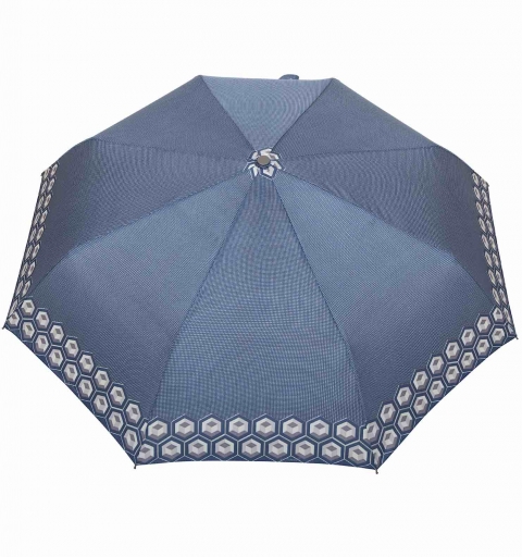 Carbon Steel II 80km/h windproof tested automatic open & close short PARASOL Umbrella with design - Cubes gray