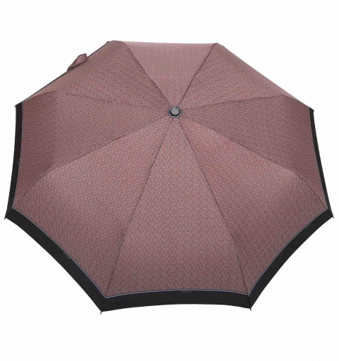 Mosaic burgundy AluLight automatic Open&Close folding PARASOL Umbrella with crooked wooden handle