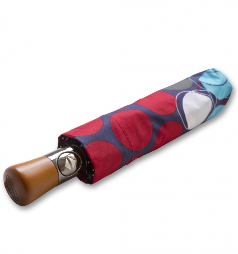Click'Click auto Open & Close windproof Umbrella - red dot