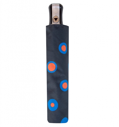 Carbon Steel III 80km/h windproof tested auto open short PARASOL Umbrella with design - Blue dots
