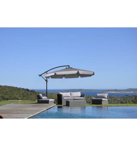 Parasol ogrodowy na wisięgniku 3.5m z klapami - 8 paneli - 100%