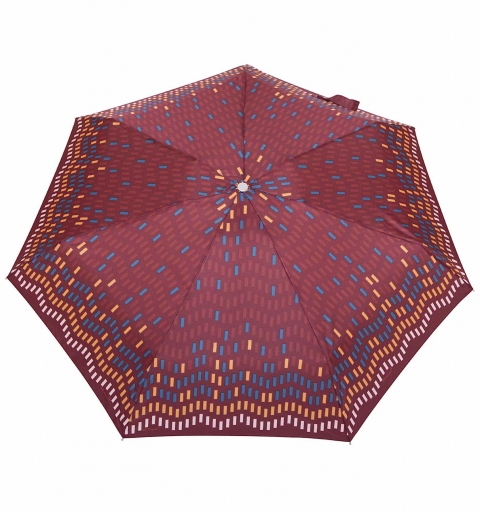 Pocket Super Mini 7 light & windproof 19 cm short Umbrella with design - Bricks