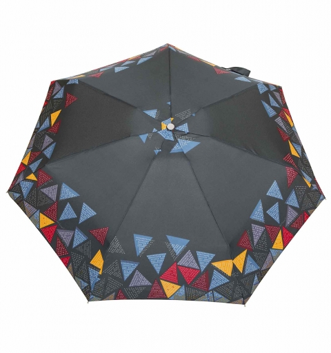 Pocket Super Mini 7 light & windproof 19 cm short Umbrella with design -  Nachos on green