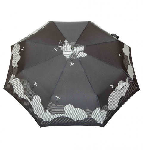 Carbon Steel 80 km/h windproof tested automatic open & close short Umbrella with design - In clouds