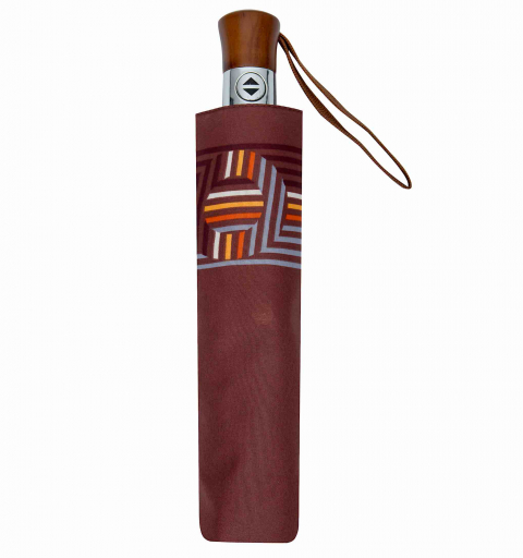 Carbon Steel 80 km/h windproof tested automatic open & close short Umbrella with design - Wheels