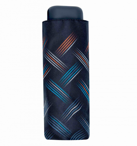 Pocket Super Mini Flat light & windproof 18 cm short Umbrella with design - Braid