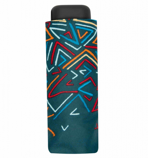 Pocket Super Mini Flat light & windproof 18 cm short Umbrella with design - Corners