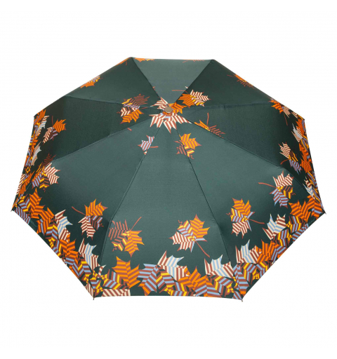 Carbon Steel 80 km/h windproof tested automatic open & close short Umbrella with design - maple leaves