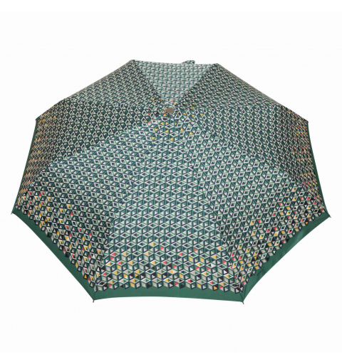 Carbon Steel 80 km/h windproof tested automatic open & close short Umbrella with design - cubes